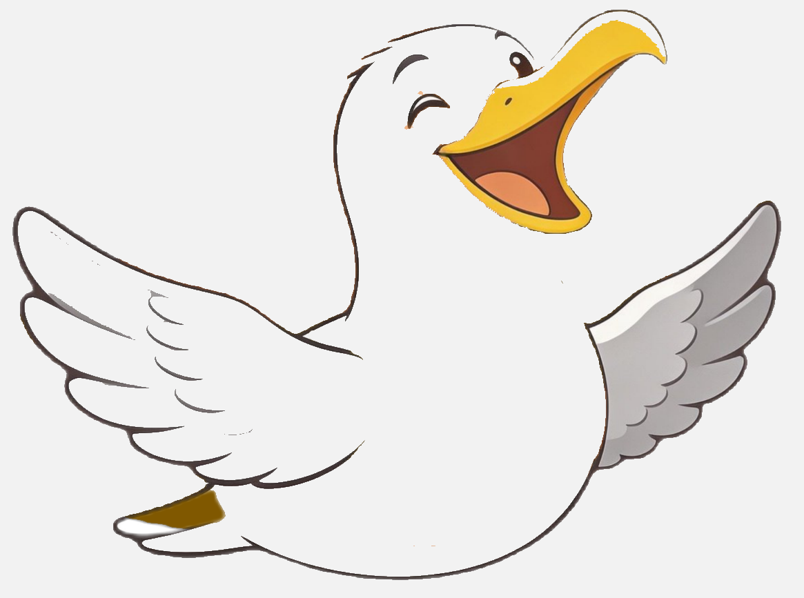 Logo dessin mouette rieuse